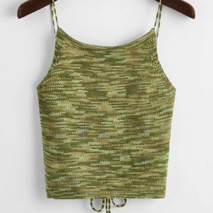 Knit halter top.